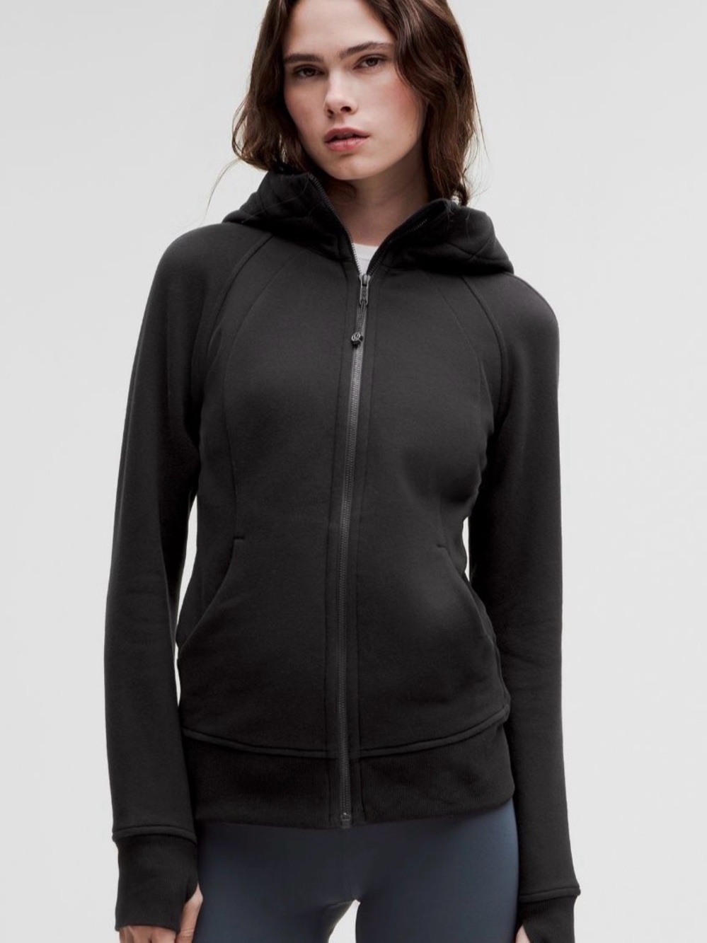 lululemon athletica Black Full-Zip Hooded Jacket